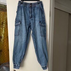 Almost Famous Blue Cargo Jeans